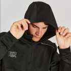 Суитшърт - Leone OUTLINE hooded sweatshirt - Black - AB316